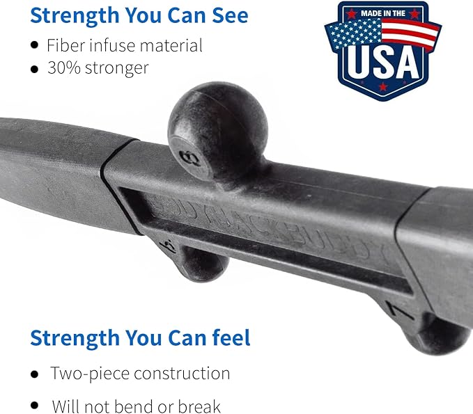 Body Back Buddy Elite – USA Made – Trigger Point Massage Tool, Shoulder Neck Back Handheld Self Massager, Manual Massage Cane, Hook, Muscle Knot Remover with Instructions, Patented (Black)