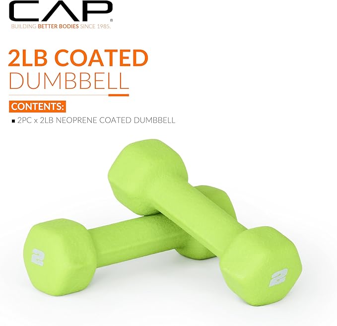 CAP Barbell Neoprene Dumbbell Weights Pairs & Sets | Multiple Colors