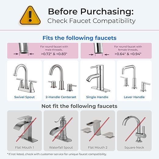 Waterdrop Sink Filter Water Faucet for Skin Care, Bathroom Faucet Filter, 320 Gallons, NSF Certified Water Purifier, 0.01ฮผm Ultra-Filtration System, Reduces Chlorine Lead-Free Material, 1 Filter Pink