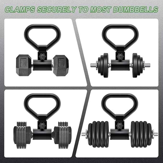 Kipika Kettlebell Handle Steel Converter Handle, Adjustable Dumbbell Grip Handle, Grip Handle Attachment for Dumbbells, High-Strength Steel Grip Handle for Home Gym Weight Lifting