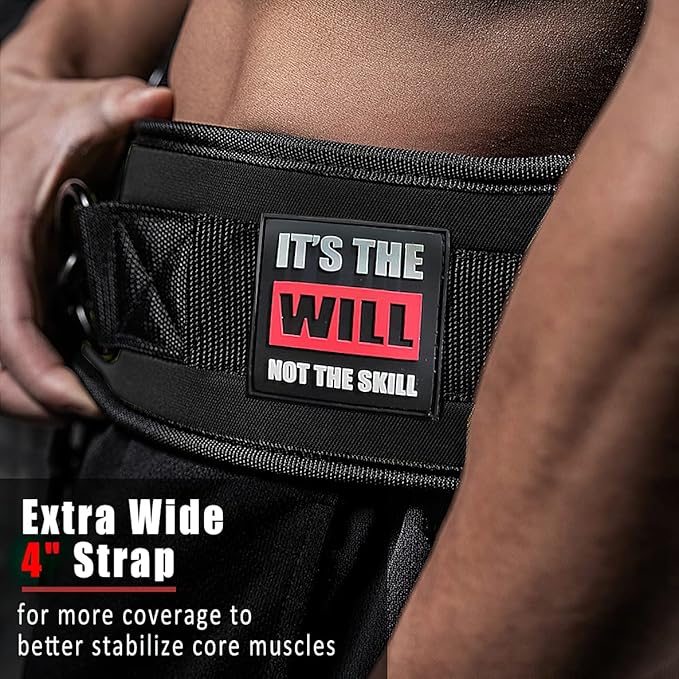 Heavy Duty Dip Belt With Chain - Weighted Pull Up Belt for Workout