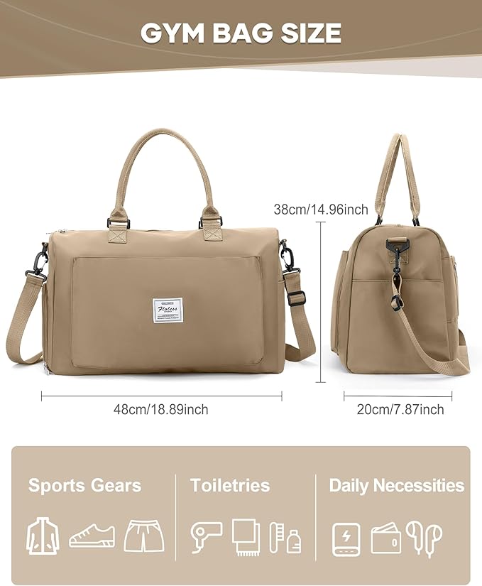 Gym Bag Womens,Travel Duffel Carry on Bag Sport Tote Bag Weekend Overnight Bag