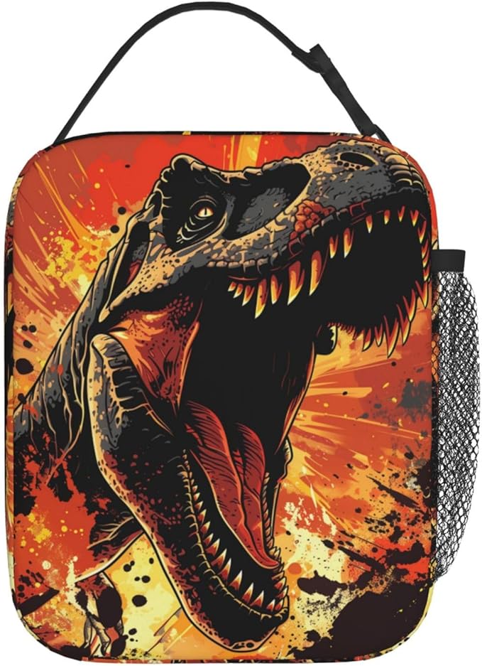 Lunch Box for Women Men, Cute Dinosaur Insulated Lunch Box Reusable Portable Lunch Bag Cooler Tote Waterproof Lunch Container for Office Picnic Work Travel Hiking