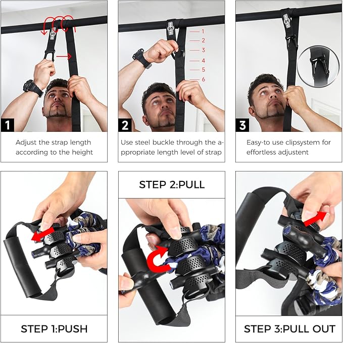 Innstar Pull Up Assistance Bands, 3 Heavy-Duty Adjustable Pull Up Bands Set, Pull Up Bands Assistance Bands for Enhanced Strength Training