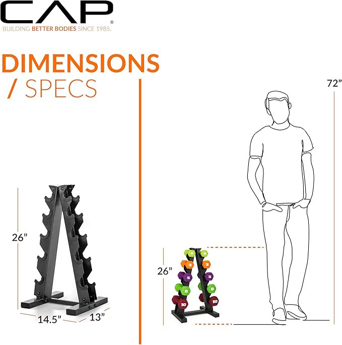 CAP Barbell Neoprene Dumbbell Weights Pairs & Sets | Multiple Colors