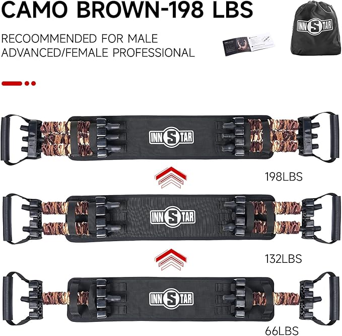 Innstar Multi-Function Resistance Bands for Working Out, Push Up Exercise Bands Resistance Bands Set for Bench Press Gym Equipment, Home Workout, Travel Portable