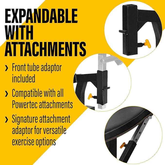 PowerTec Workbench Olympic Weight Bench Press for Home Gym WB-OB16 - Adjustable Workout Bench with 9 Horizontal, Vertical Positions, 7 Incline Positions, Decline - Fitness Equipment