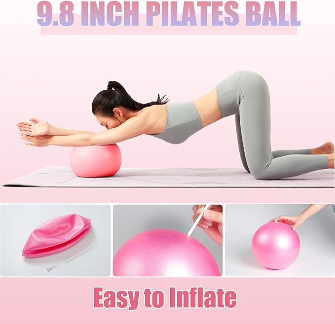 Pilates Kit Pilates Essentials Kit for Women 13 PCS Pilates Ring and Ball Set with Resistance Band,Adjustable Ankle Wrist Weights,Stretch Ring,Exercise Bands,Pilates Equipment for Home Workouts