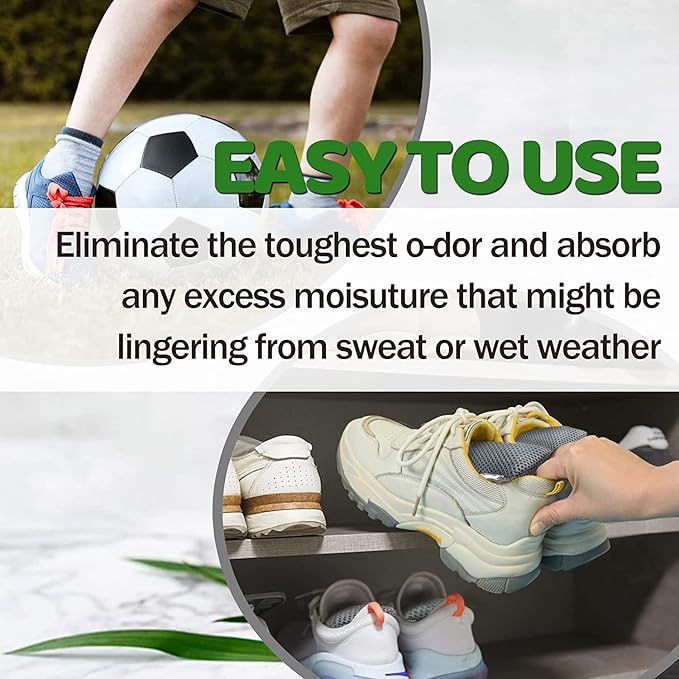 Marsheepy 6 Pack Shoe Odor Eliminator Bags, Boxing Glove Deodorizer, Absorbs Stink and Moisture, Grey Stick Odor Absorbers for Shoes, Gloves, and Sports Gear