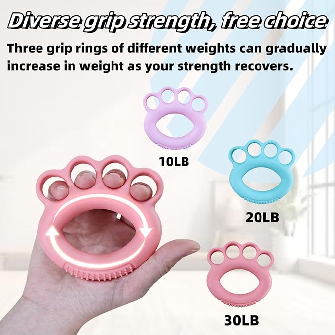DEEYOTA Finger Exerciser & Hand Strengthener Rehab,Hand Exercisers for Therapy,Hand Exerciser,Grip Exerciser Hand Strengthener(4 Pcs)
