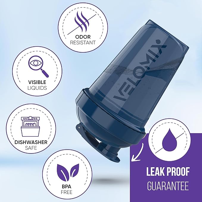 -6 PACK- Shaker Cups for Protein Shakes 20 oz - 6x Wire Whisk | Leak Proof Protein Shaker Bottle for Protein Shakes, Shaker Bottle Pack for Pre & Post Workout, Shaker Cup (Muted Contrast)