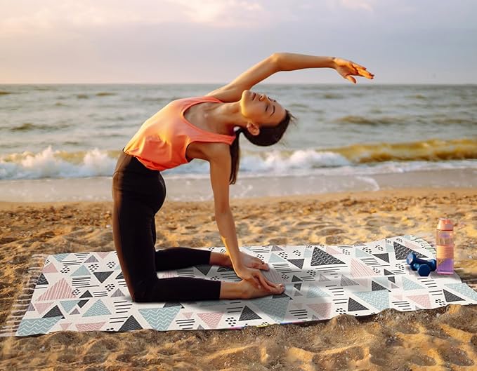 Cifupy Handmade Organic Yoga Mat made with Organic Cotton Yoga Mat - Non Slip Hand-Woven Foldable Yoga Rug Provides Excellent Comfort, Traction & Support for Indoor & Outdoor Use - 24 x 72 Inches