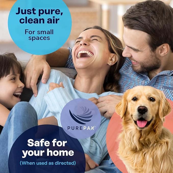 PUREPAX Odor Eliminator For Small Spaces - Premium Activated Carbon Charcoal Unscented 3 Count (Pack of 2) - Strong Odor Remover for Shoes, Fridge, Diaper Pail, Closet, Drawers, Car, Locker, Gym Bag