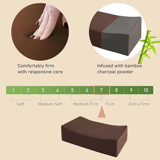 Meditation Cushion - Floor Pillow for Adults - Floor Seating & Meditation Pillow - Yoga Bolster with Washable Cover - High Density Responsive Bamboo Charcoal Foam for Sitting