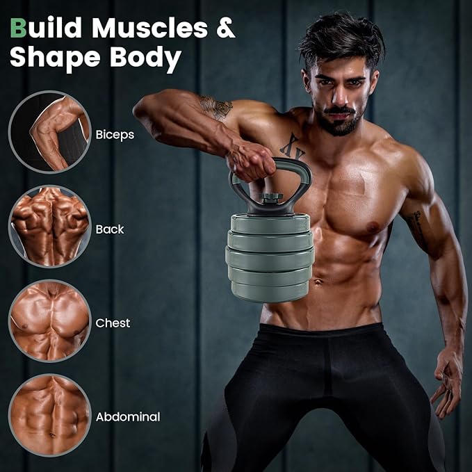 GYMAX Adjustable Dumbbell Set, 4 in 1 Free Weight Set with Connector, 92/47 LBS Used As Dumbbells, Barbells, Kettlebells, Push up Stands, Weight Lifting Training Equipment for Home Gym Workout Exercise