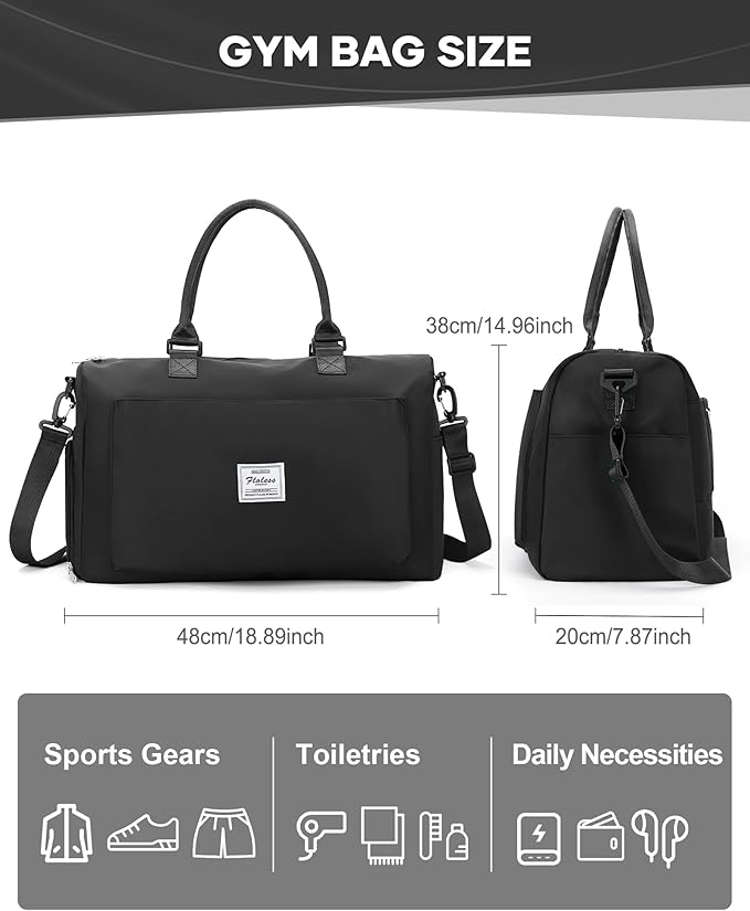 Gym Bag Womens,Travel Duffel Carry on Bag Sport Tote Bag Weekend Overnight Bag