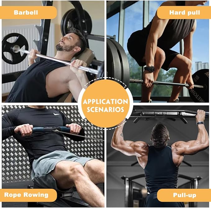 Weight Lifting Wrist Straps, Weight Lifting Straps, Wrist Straps for Weightlifting, with Neoprene Padded Wraps, Double Layer Cotton Hand Grips,Yellow Color, Gifts for Men and Women