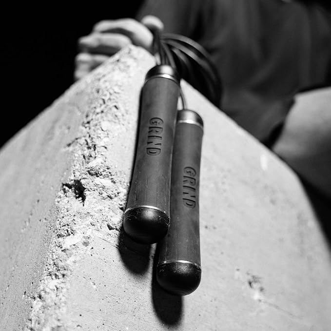 GRIND | Jump Rope - Adjustable "Float" | Tangle-Free, Rapid Speed with Ball Bearings | Ergonomic Soft Grip Handles | Skipping Rope for Fitness, Endurance Training, Gym Workout, or Home Exercise