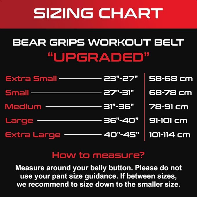 Bear Grips Weight Lifting Belt, Weightlifting Belt for Women, Weight Belt For Men Gym Belt With Locking Buckle, Nylon Belt, Squat Belt, Deadlift Belt, Workout Belt, Exercise Belt for Back Support