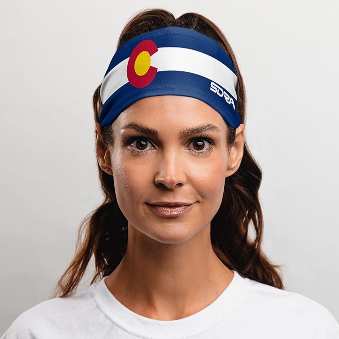 Suddora State Flag Tapered Headbands - Workout, Sports, Costume and State Pride