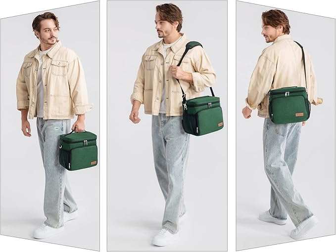 TuErcao Insulated Cooler Bag 6/24 Can Collapsible Leakproof Soft Sided Cooler for Car, Portable Foldable Small Ice Chest for Beach Camping Picnic Travel, 5/15qt Lunch Box for Men Work