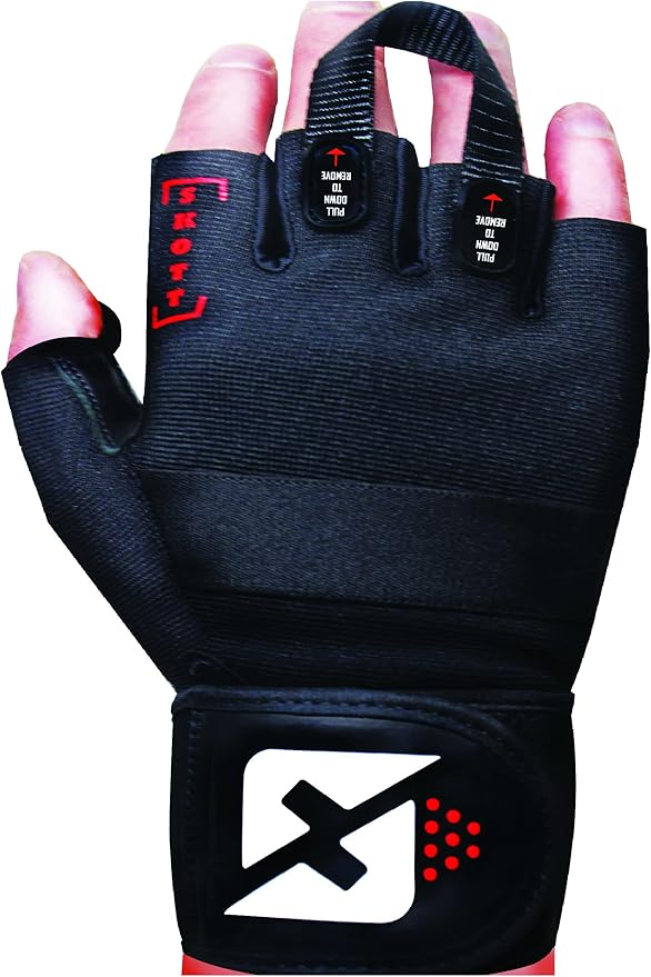 skott Evo 2 Weightlifting Gloves with Integrated Wrist Wrap Support-Double Stitching for Extra Durability-Get Ripped with The Best Body Building Fitness and Exercise Accessories
