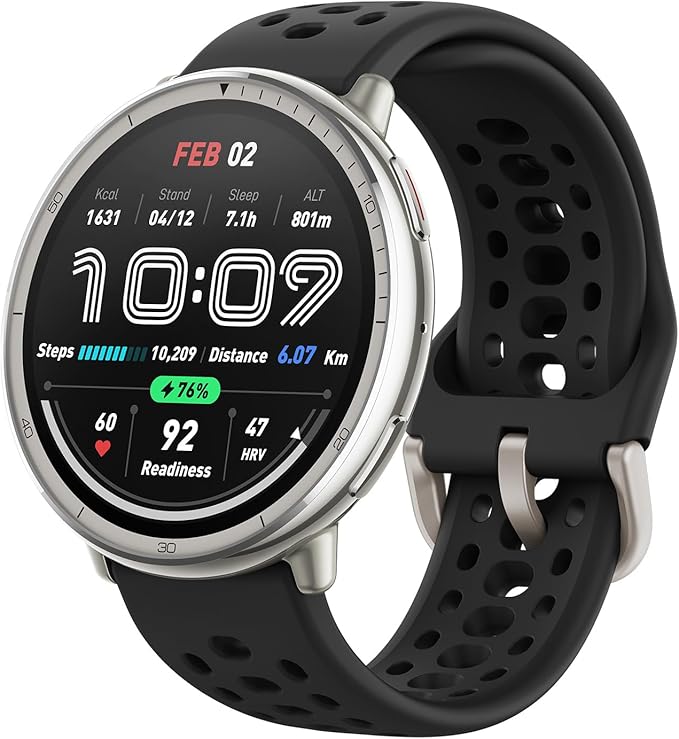 Amazfit Active 2 Sport Smart Watch Fitness Tracker for Android and iPhone, 44mm, 10 Day Battery, Water Resistant, GPS Maps, Sleep Monitor, 160+ Workout Modes, 400 Face Styles, Silicone Strap, Free App