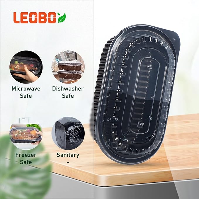 Meal Prep Containers, 45 Pack 1 Compartment Bento Box with Lids Reusable Food Storage Containers BPA-Free Microwave Dishwasher Freezer Safe To Go Containers (26 oz)