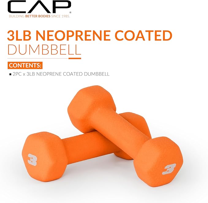 CAP Barbell Neoprene Dumbbell Weights Pairs & Sets | Multiple Colors