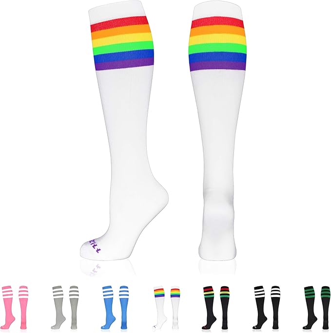 NEWZILL Medical Compression Socks for Women & Men Circulation 20-30 mmHg, Best Support for Running Athletic Cycling Nursing Travel Work and Fitness