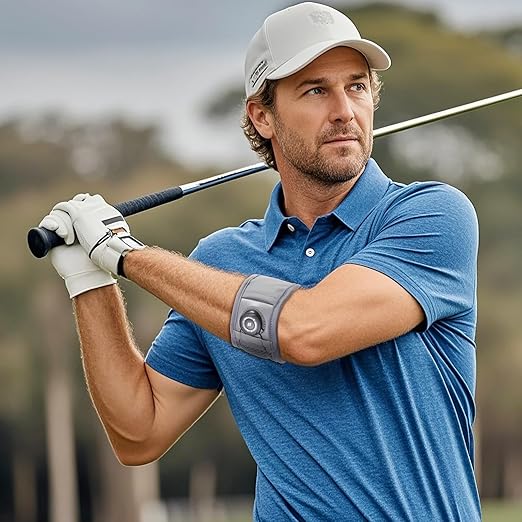 Tennis Elbow Brace for Men & Women, Elbow Brace for Tendonitis and Tennis Elbow and Golfer's Elbow, Adjustable Elbow Strap (Gray, S, 7.5"–9.5")