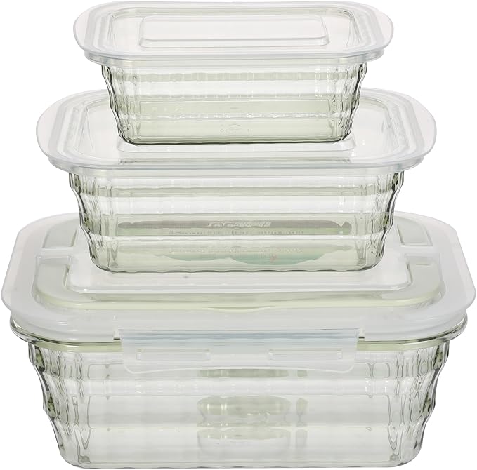 Taiuloo Set of 3 Food Storage Containers with Lids & Handle, BPA Free Plastic Meal Prep & Salad Bowl Containers To Go for Lunch, Salad Serving Bowls for Snack, Fruit, Veggie, Green