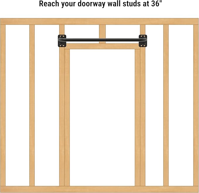 SELEWARE Heavy Duty Welded Pull Up Bar, Versatile Doorway Wall Mount, Joist Mounted, and Ceiling Mounted Chin Up Bars, Thick Metal Sturdy Construction for Full Body Workouts Support 500 lbs