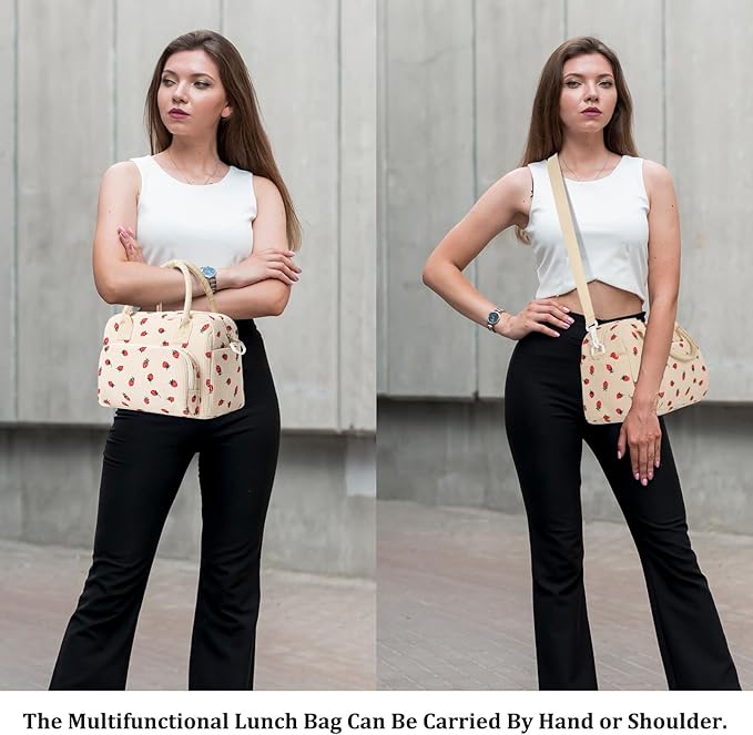 Insulated Lunch Bag for Women Men Large Reusable Lunch Box Adult Leakproof Portable Cooler Tote Bags for Work Picnic