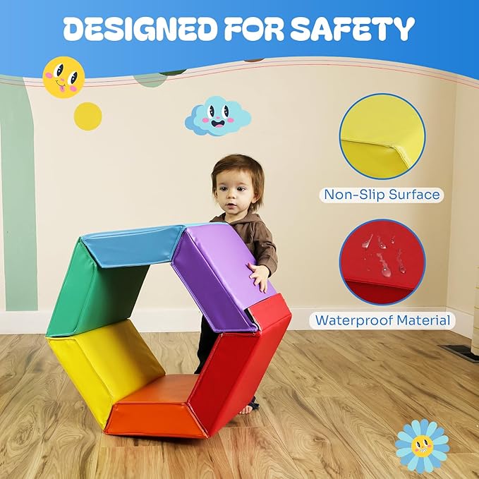 New Bounce Tumbling Mat for Kids - Gymnastics Mat - Folding Exercise Tumble Mat for Home Gyms