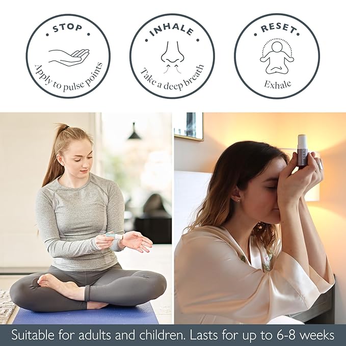 Scentered Aromatherapy Balm Stick Duo for Sleep & Meditation - Roll On Essential Oil Blends of Oud, Lavender, Ylang Ylang - Aromatherapy Gifts for Women - Sleep Well & Escape