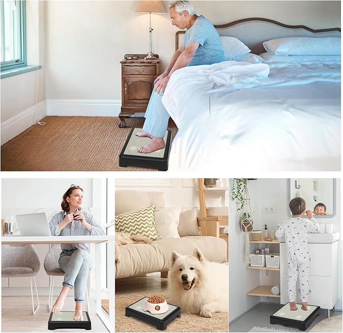 Mobility Step Stool, Glow in The Dark Portable Non-Slip Step Platform for Adult Elderly Kids, Step Riser for Car, Bed, Door, Stair, Bathroom