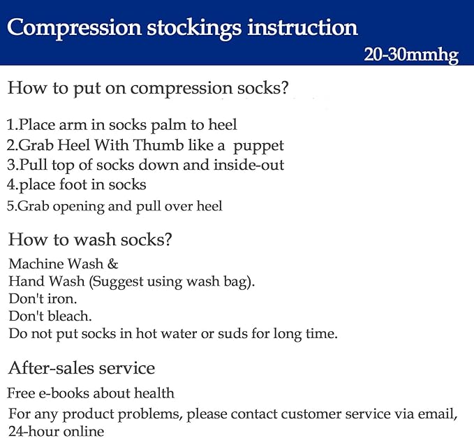 Graduated Compression Socks for Women&Men 20-30mmhg Knee High Socks Travel Hiking Running Stocking