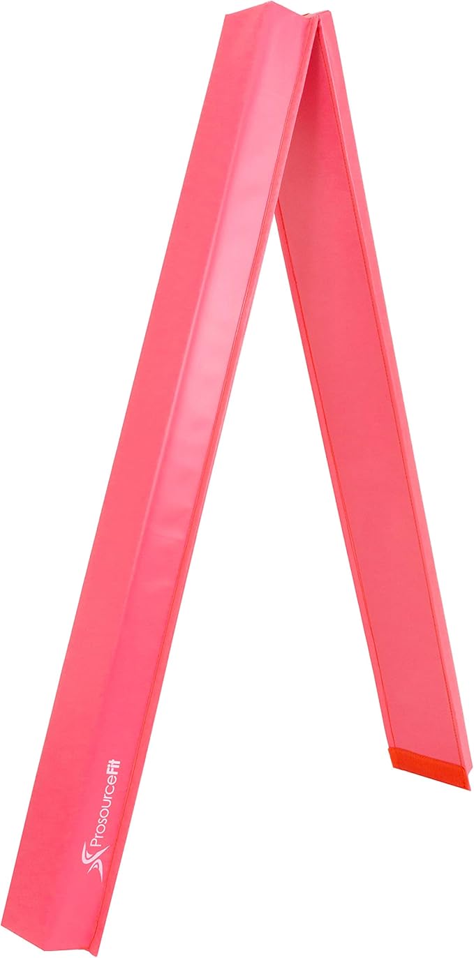 ProsourceFit Gymnastics Balance Beam for Kids, 9ft Long Firm Folding Floor Beam with Non-Slip 4-inch Wide Surface for Safe Gymnastics Practice at Home or Gym