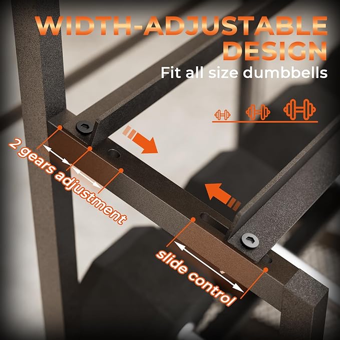 600LBS Dumbbell Rack Weight Stand - Bonvork Adjustable Weight Rack for Dumbbells, Home Gym Storage Rack for Yoga Mat Foam Roller Kettlebells, Workout Equipment Storage Organizer With Wheels