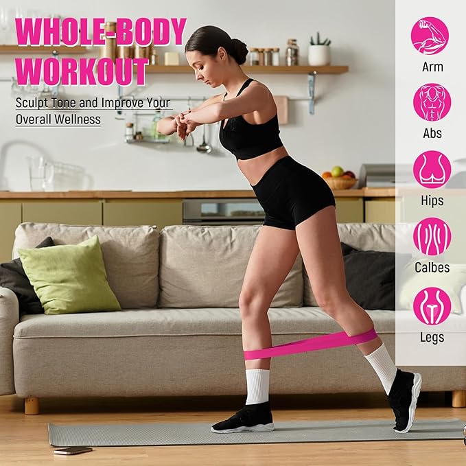 DEEKIN 20 Pcs Resistance Bands Resistance Loop Exercise Bands Exercise Equipment Elastic Drap Ring for Women and Men Home Fitness, Gym, Yoga