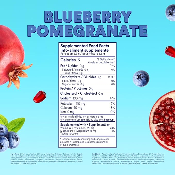 Cira Hydration + Gut Health Powder (45 Servings) - Electrolyte Drink Mix with Prebiotics & Probiotics for Digestion, Hydration & Recovery - Naturally Flavored with Stevia - Blueberry Pomegranate
