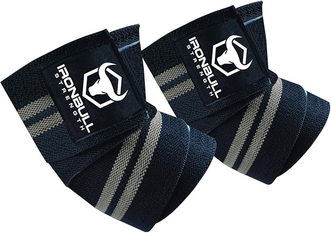 Elbow Wraps for Weightlifting (1 Pair) - 50" Elastic Elbow Braces for Weight Lifting - Elbow Support for Bench Press, Powerlifting, Fitness, & Gym Workout - Gym Elbow Straps Weightlifting - Elbow Compression Strap Brace