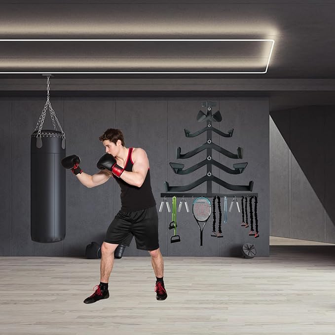 LAT Pull Down Bar Storage Rack, Gym Accessories Rack LAT Bar Organizer, LAT Pulldown Attachments for Different Cable Handles,Home Gym and Gym Wall Storage