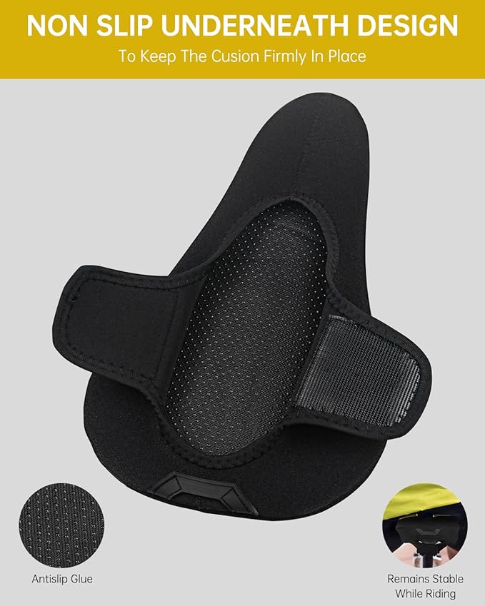 Bike Seat Cover for Men & Women Comfort, Narrow Bike Seat Cushion Cover, Padded Seat Cover for Bike, Soft Bicycle Seat Covers for BMX, Exercise Bikes, Indoor and Outdoor Cycling Seat Cover