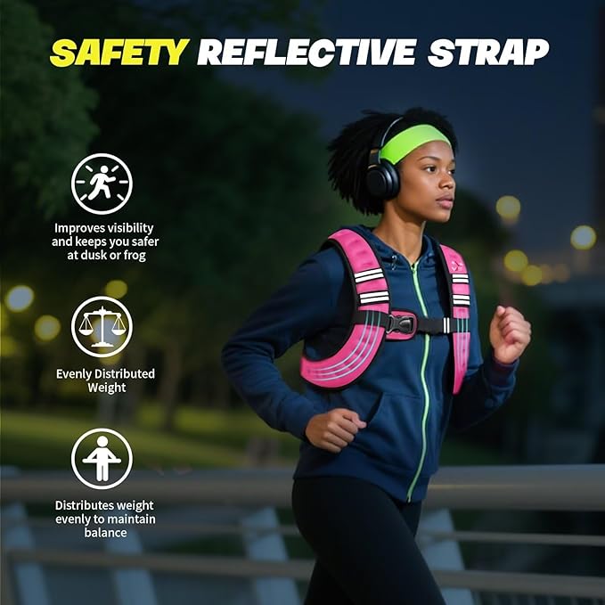 VBSD Weighted Vest Woman 6lb/8lb/12lb/16lb/20lb/25lb/30lb Weight Vest for Women Men Body Weight Vests for Walking Strength Training Running Workout Jogging Fitness