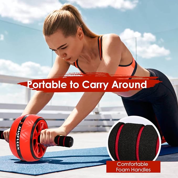 Ab Roller Wheel, Ab Roller for Abs Workout, Ab Roller Wheel Exercise Equipment for Core Workout, Ab Wheel Roller for Home Gym, Ab Workout Equipment for Abdominal Exercise