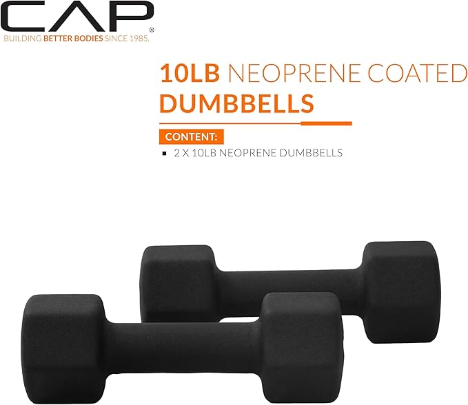 CAP Barbell Neoprene Dumbbell Weights Pairs & Sets | Multiple Colors