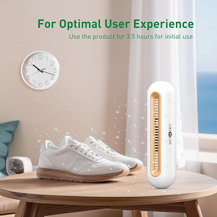 Chemical-Free Shoe Deodorizer for Sneaker, Boot, All Footwear, Rechargeable & Long-Lasting Shoe Freshener 2-Pack, Ozone Technology Shoe Odor Elimination, Durable Shoe Smell Remover