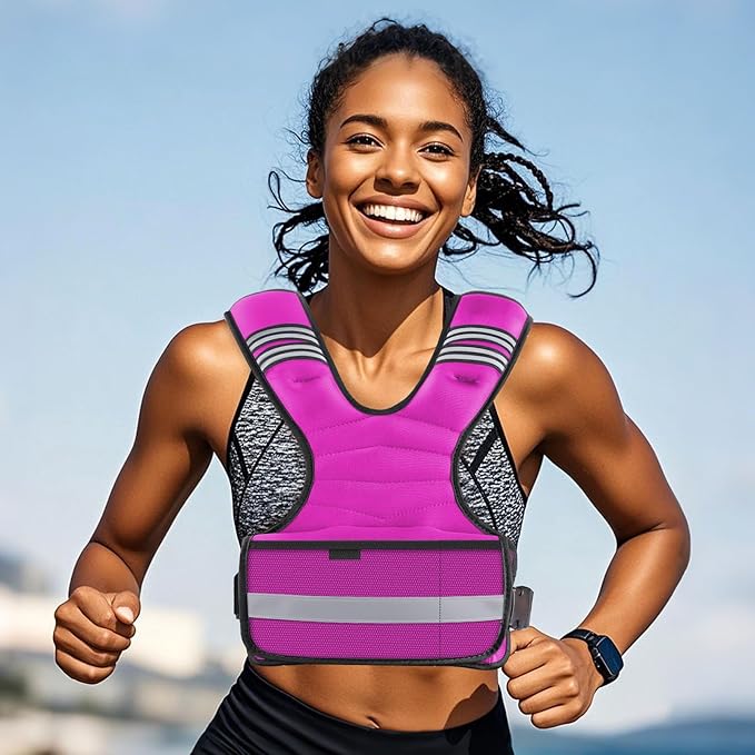 Weighted Vest Woman Adjustable Weights For Walking, 6-12lb/12-18lb, Weighted Vest Woman with 6 Ironsand Weights, Weight Vest For Women/Men, Weight Vest For Walking, Strength Training, Running